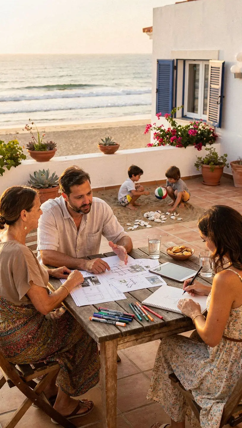 Teoria das cores em espaços de jardim.